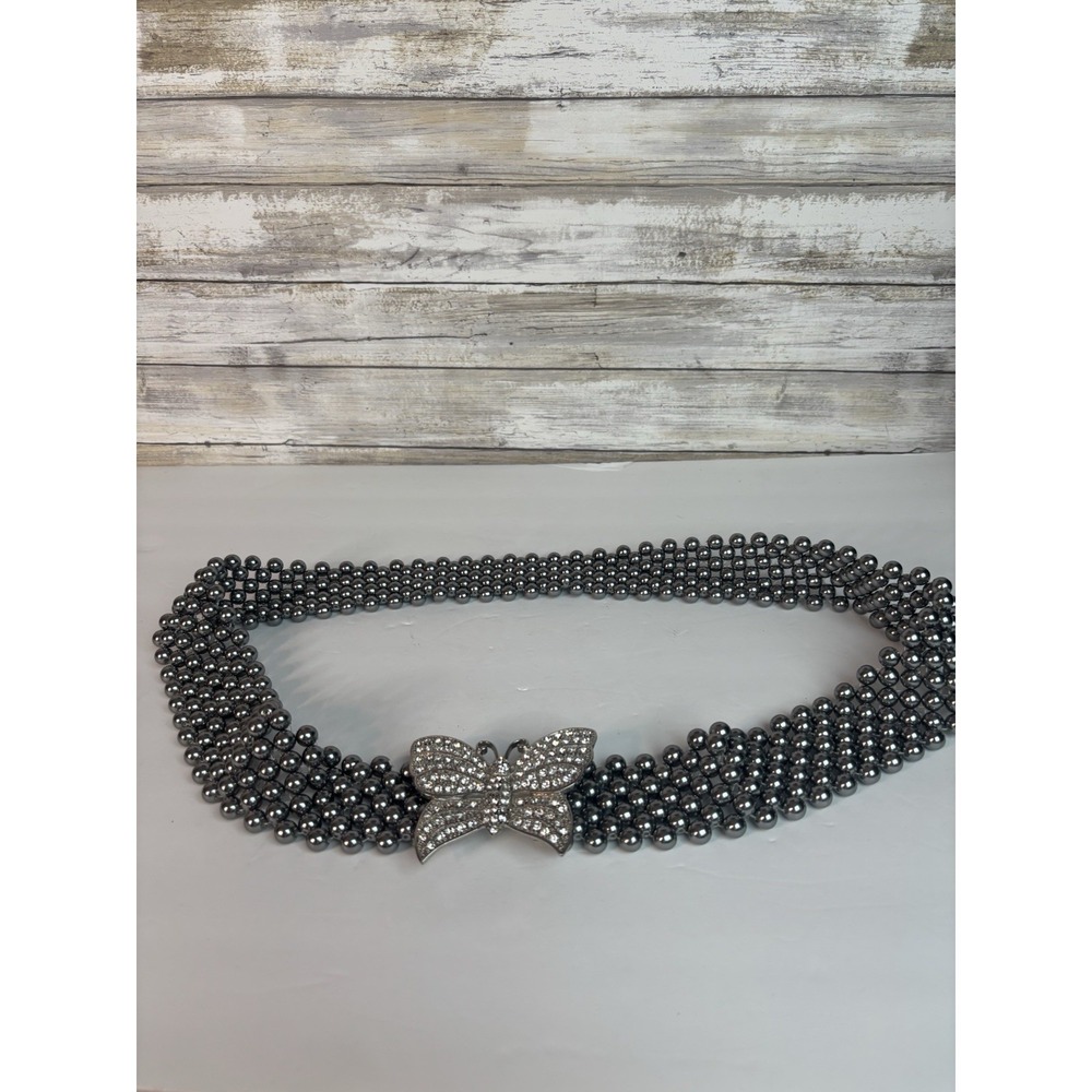 Beautiful Stretchy Pearl Sequin Butterfly Belt